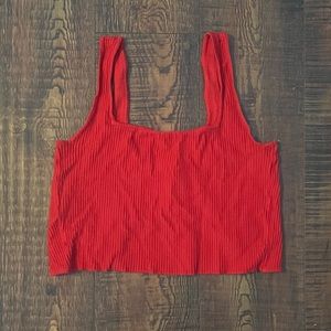 Urban outfitters red tops open back